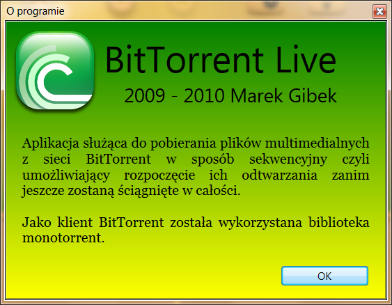 BitTorrent Live screenshot